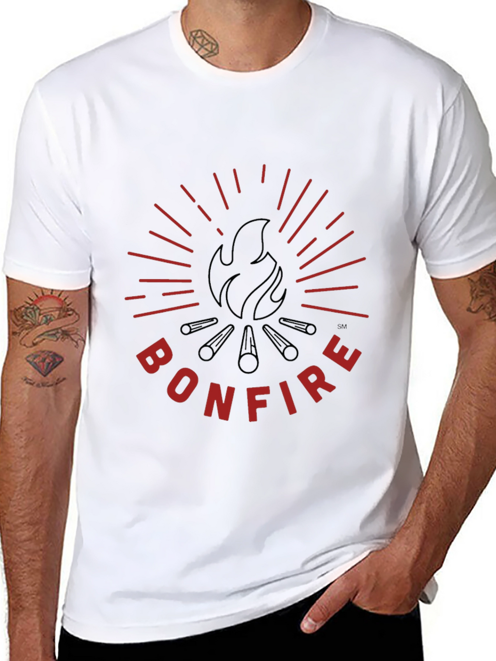 Bonfire Graphic Tee - Black Cotton T-Shirt