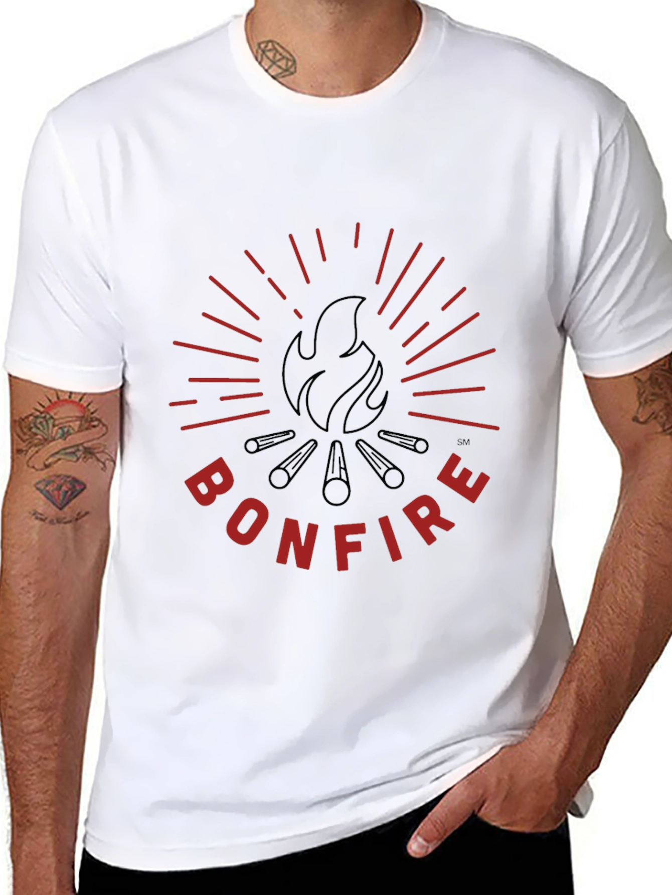 Bonfire Graphic Tee - Black Cotton T-Shirt