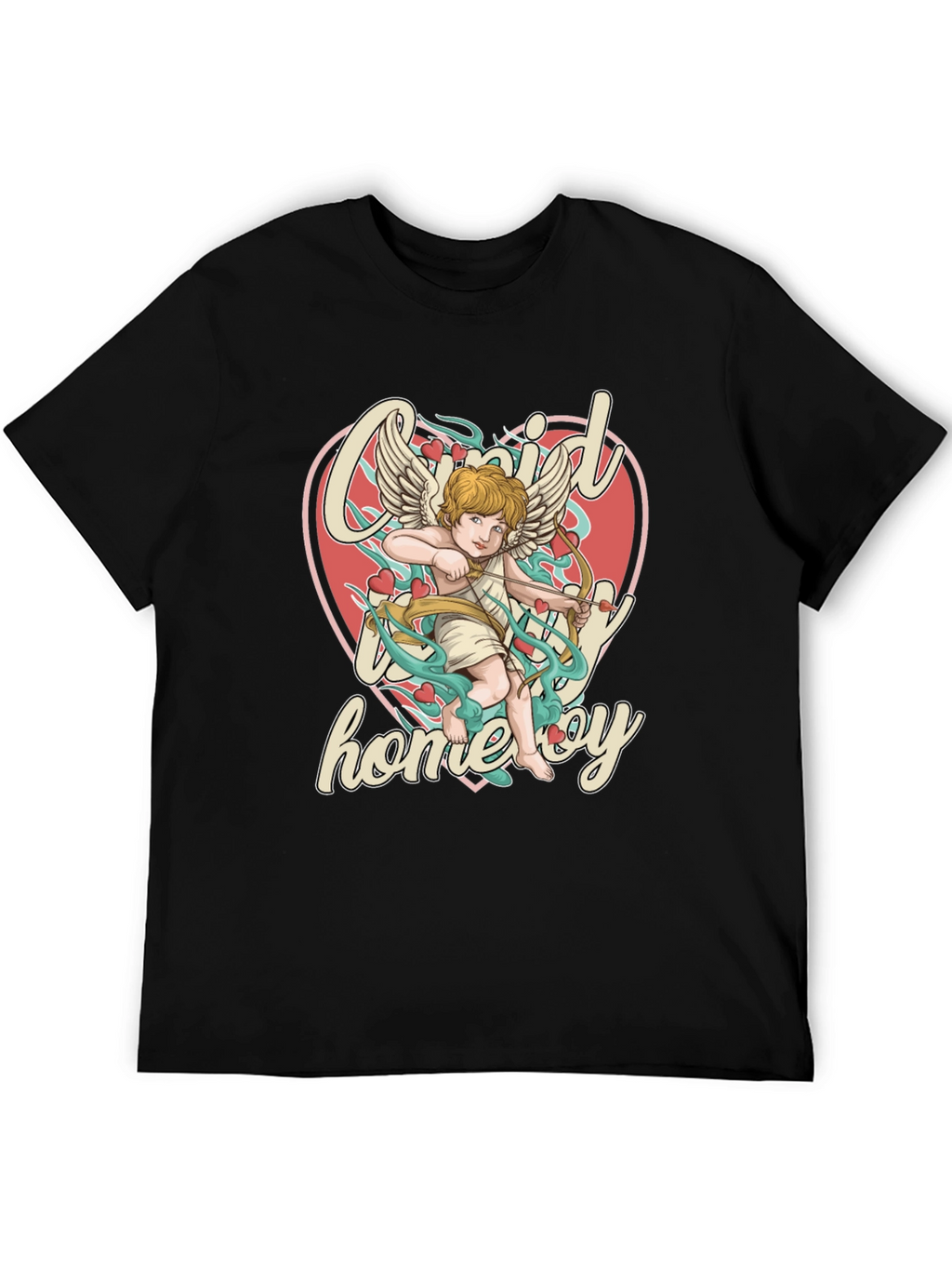 Cupid Homeboy Graphic T-Shirt - Quirky Cupid Valentines Day