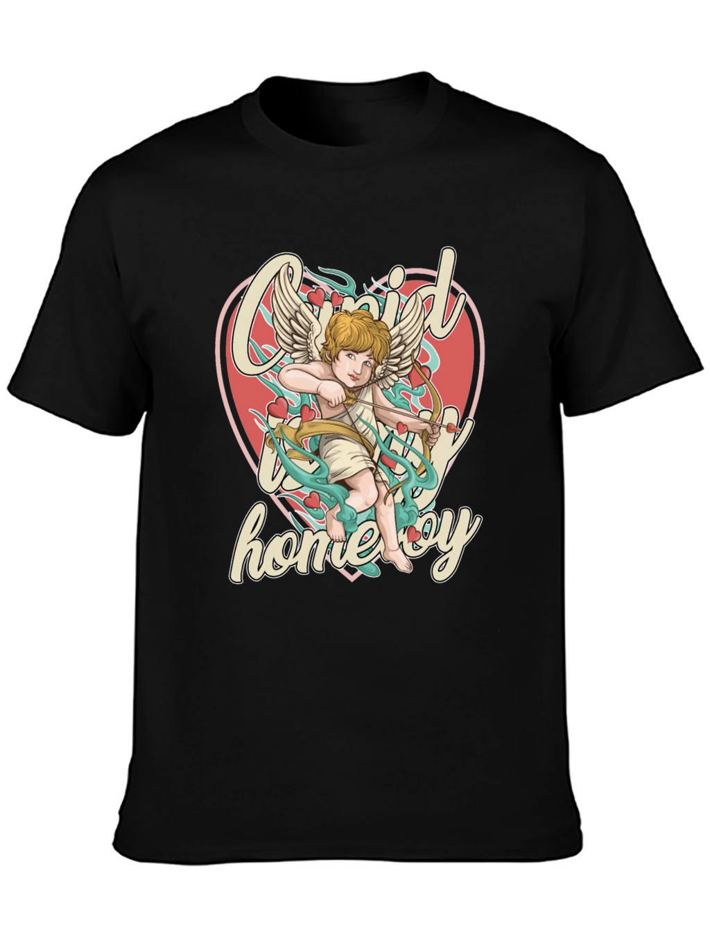 Cupid Homeboy Graphic T-Shirt - Quirky Cupid Valentines Day