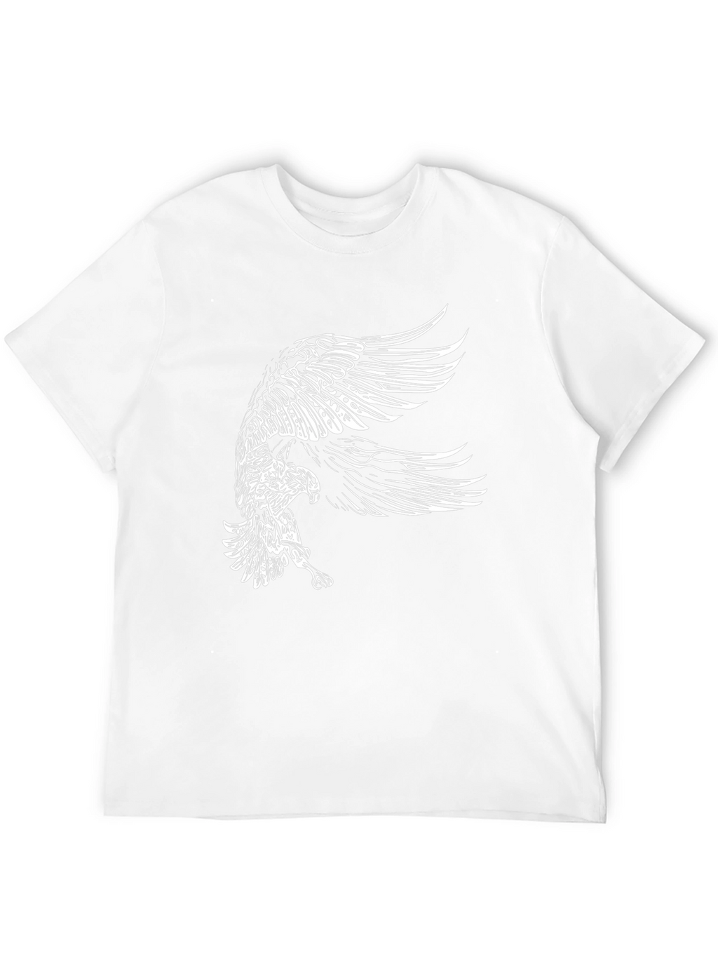 Mens Black T-Shirt with Eagle Graphic