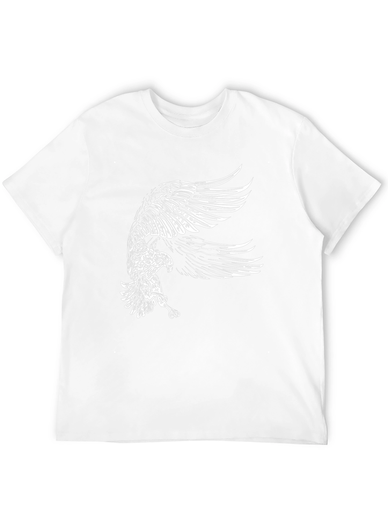 Mens Black T-Shirt with Eagle Graphic