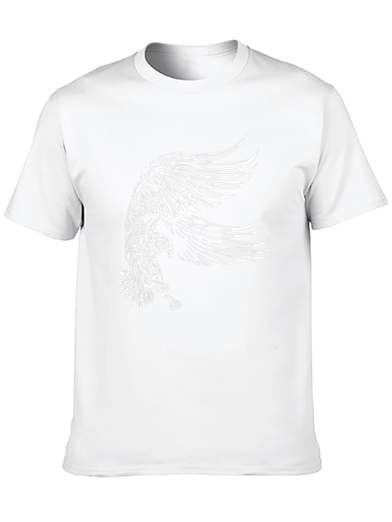 Mens Black T-Shirt with Eagle Graphic