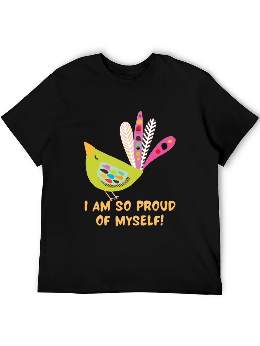 Proud Bird Graphic Tee - Black Unisex T-Shirt