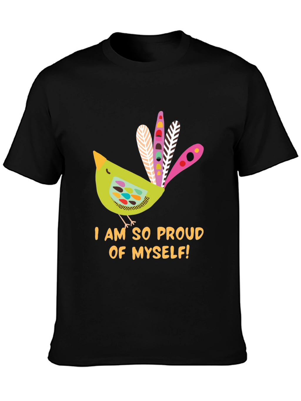 Proud Bird Graphic Tee - Black Unisex T-Shirt