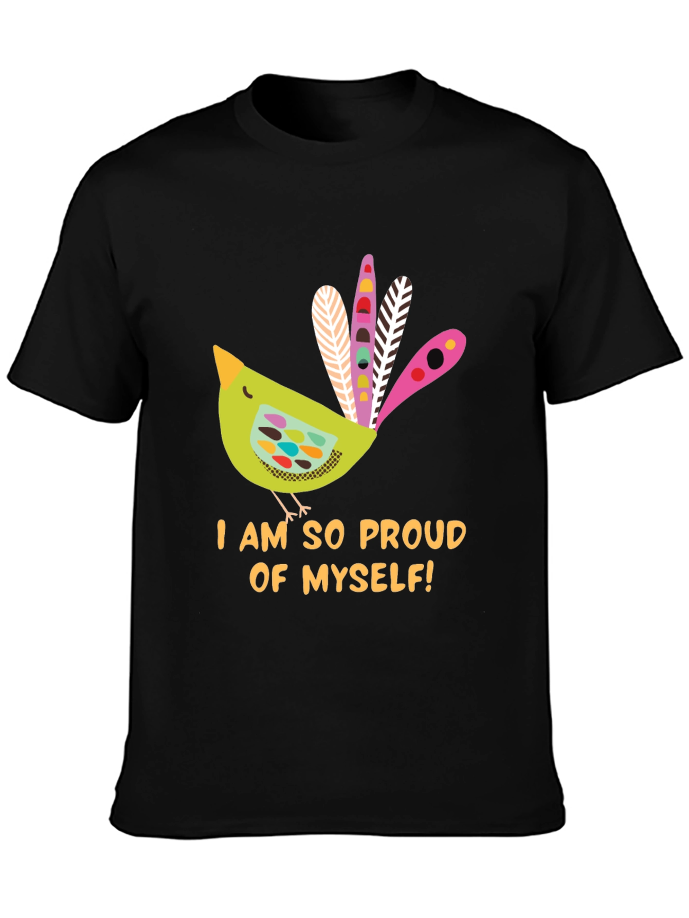 Proud Bird Graphic Tee - Black Unisex T-Shirt