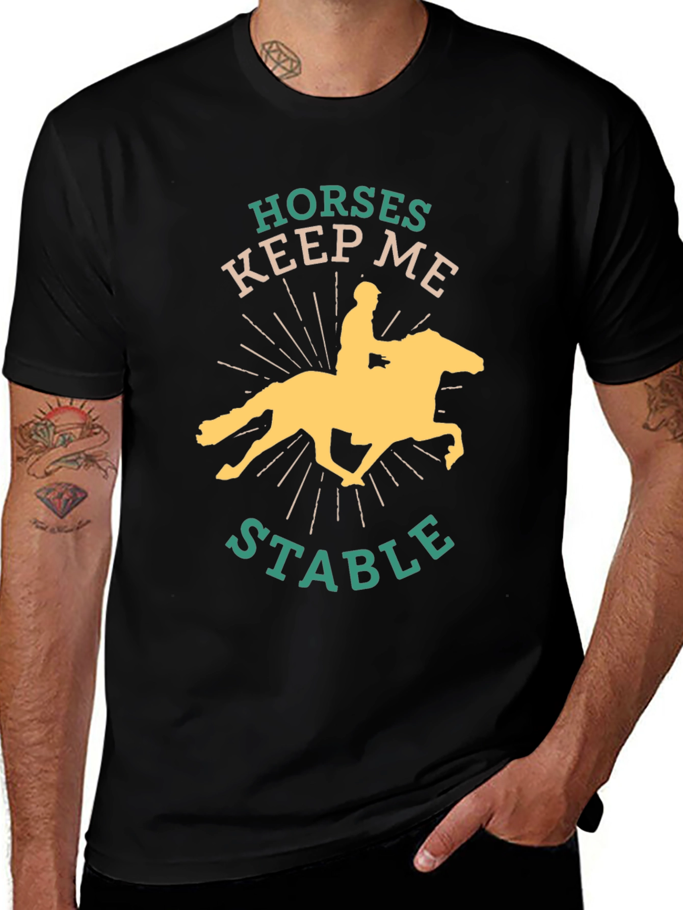 Horses Keep Me Stable Graphic Tee