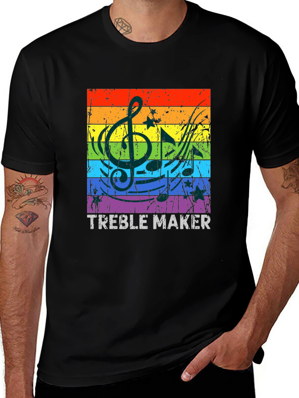 Treble Maker Rainbow Music T-Shirt
