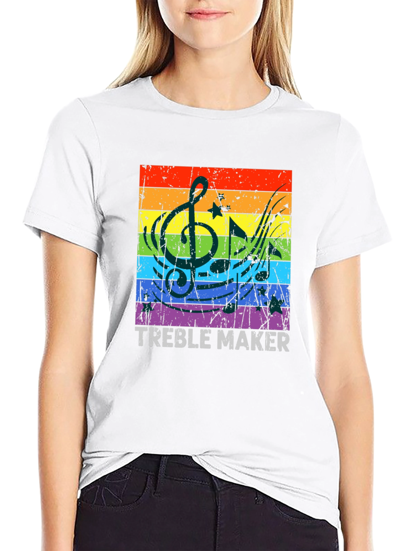 Treble Maker Rainbow Music T-Shirt