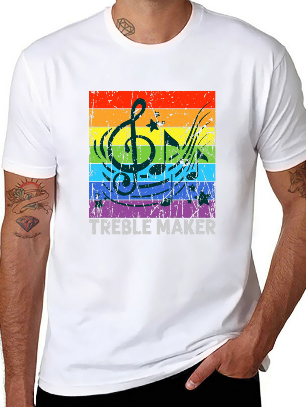 Treble Maker Rainbow Music T-Shirt