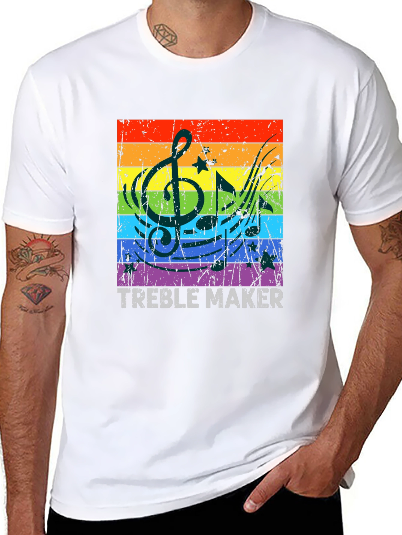 Treble Maker Rainbow Music T-Shirt