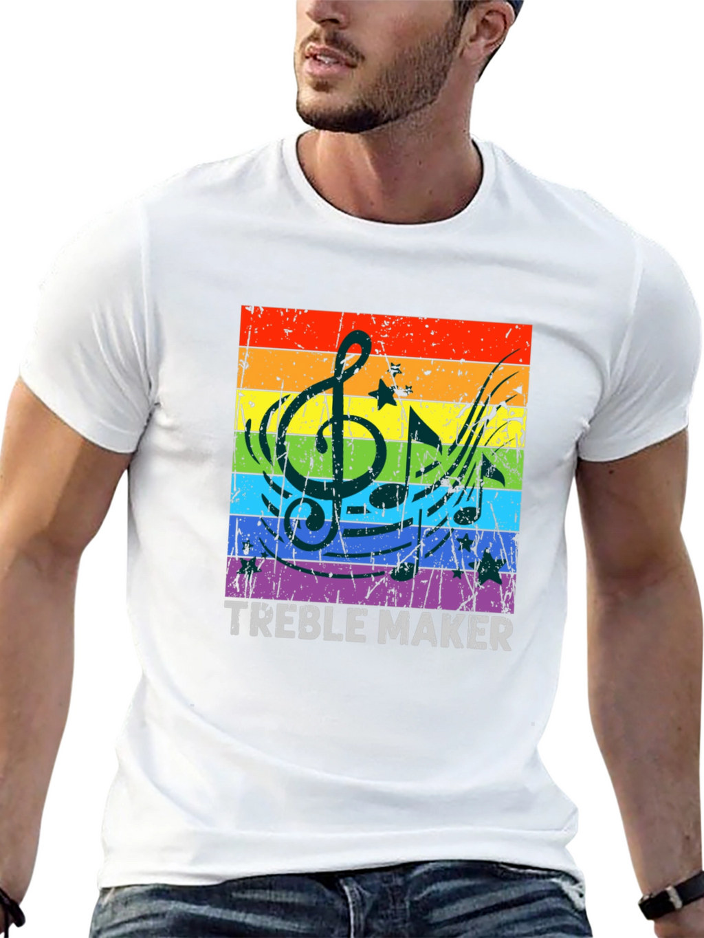 Treble Maker Rainbow Music T-Shirt