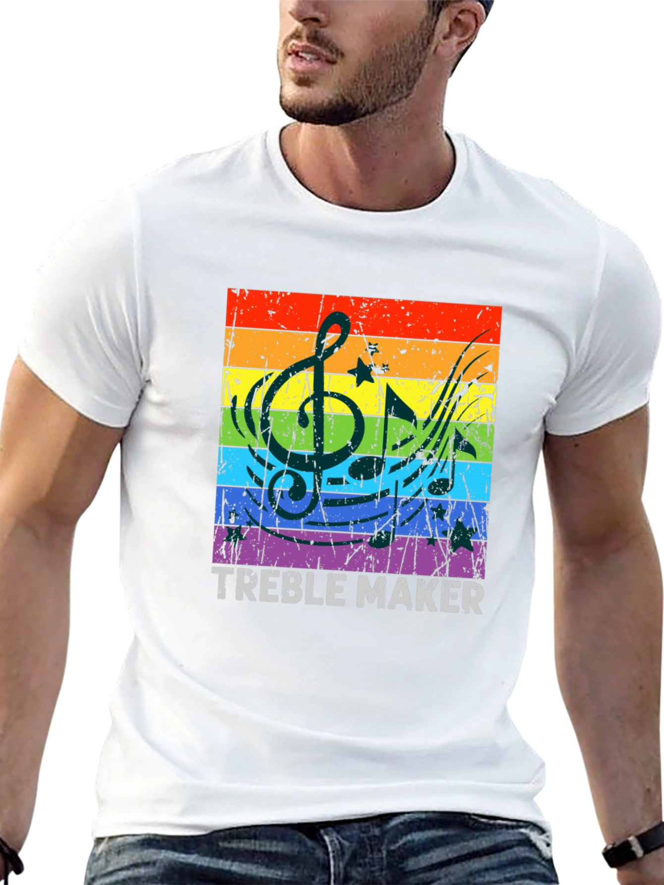 Treble Maker Rainbow Music T-Shirt