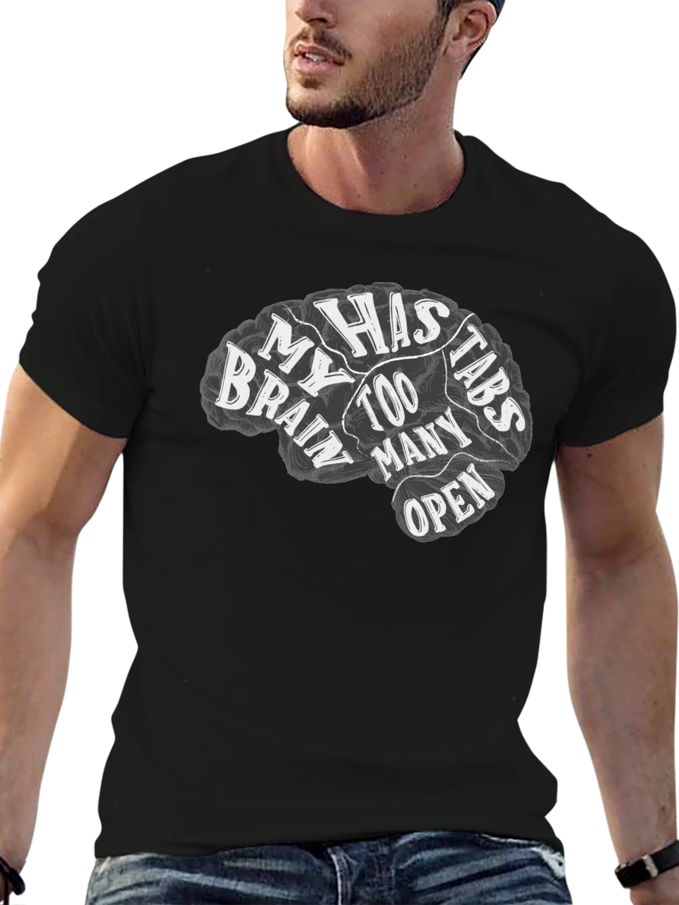 Brain Too Many Tabs Open Graphic Tee