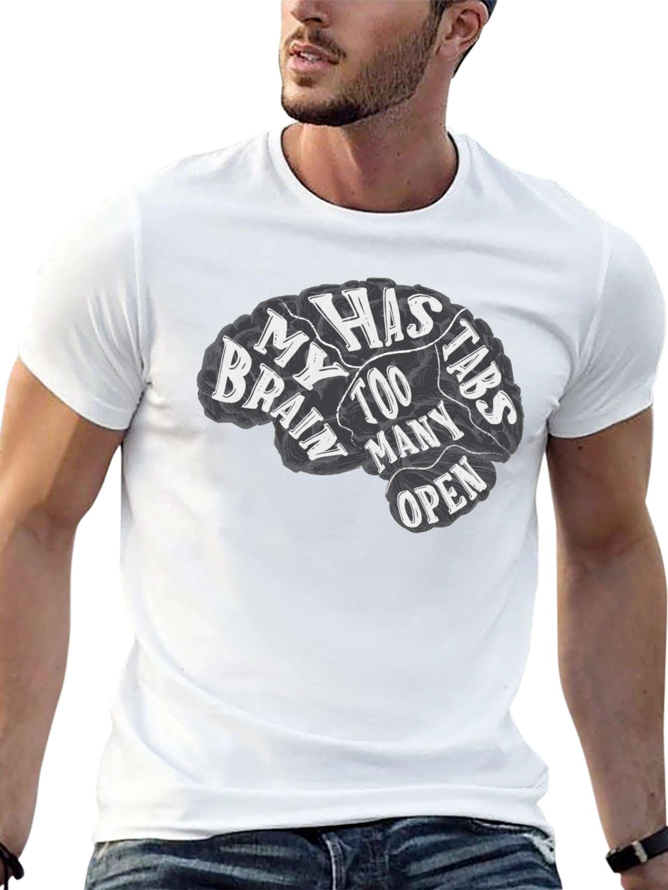 Brain Too Many Tabs Open Graphic Tee