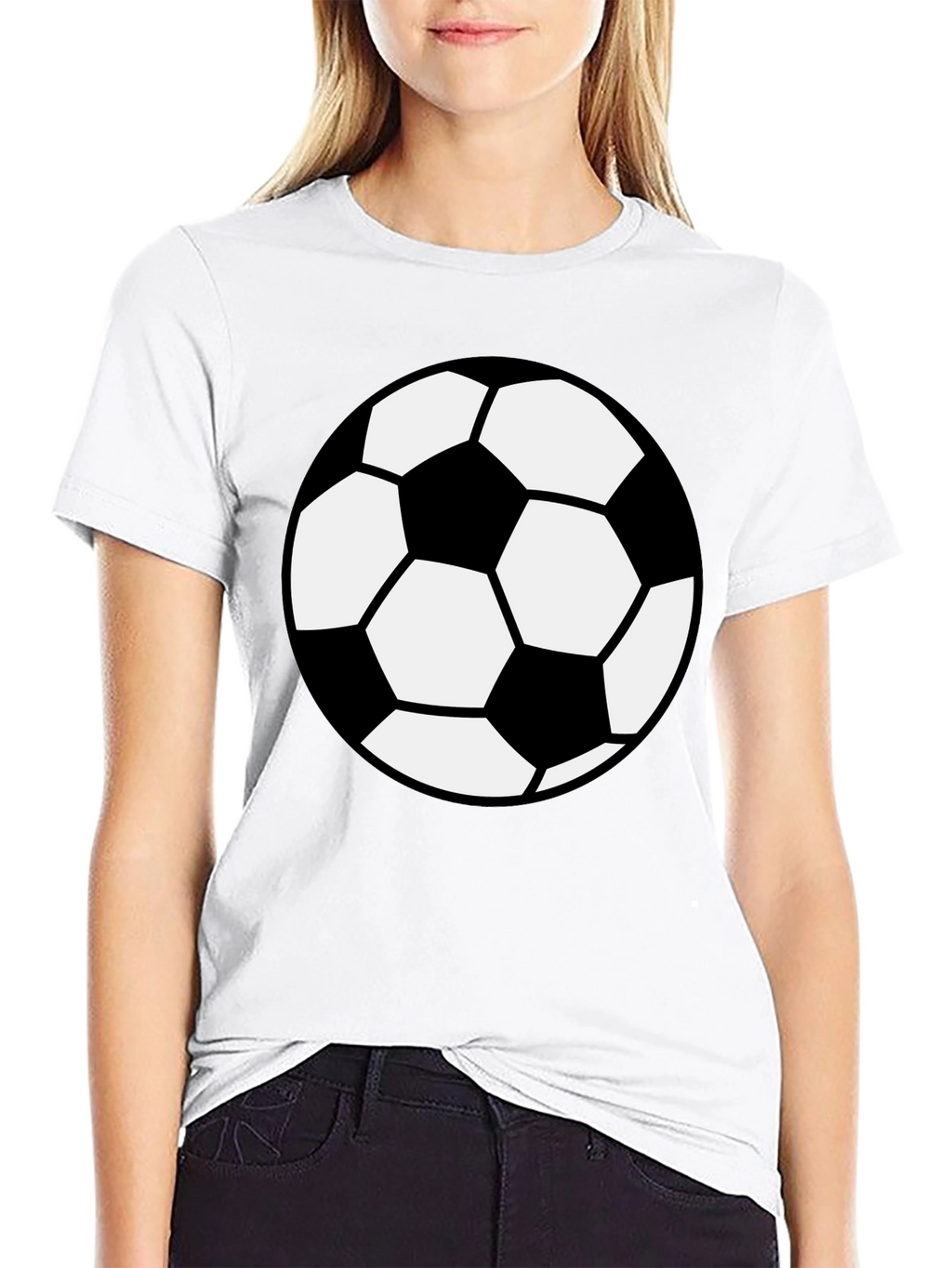 Soccer Ball Graphic T-Shirt - Black