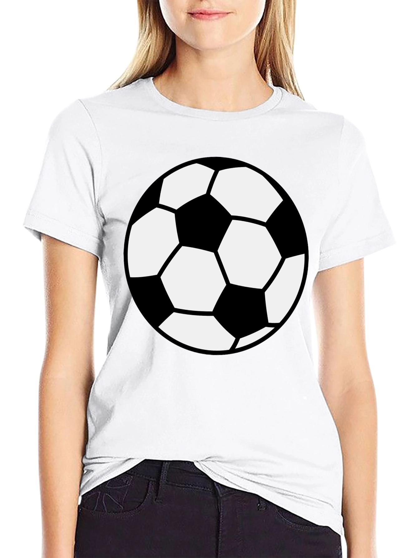 Soccer Ball Graphic T-Shirt - Black