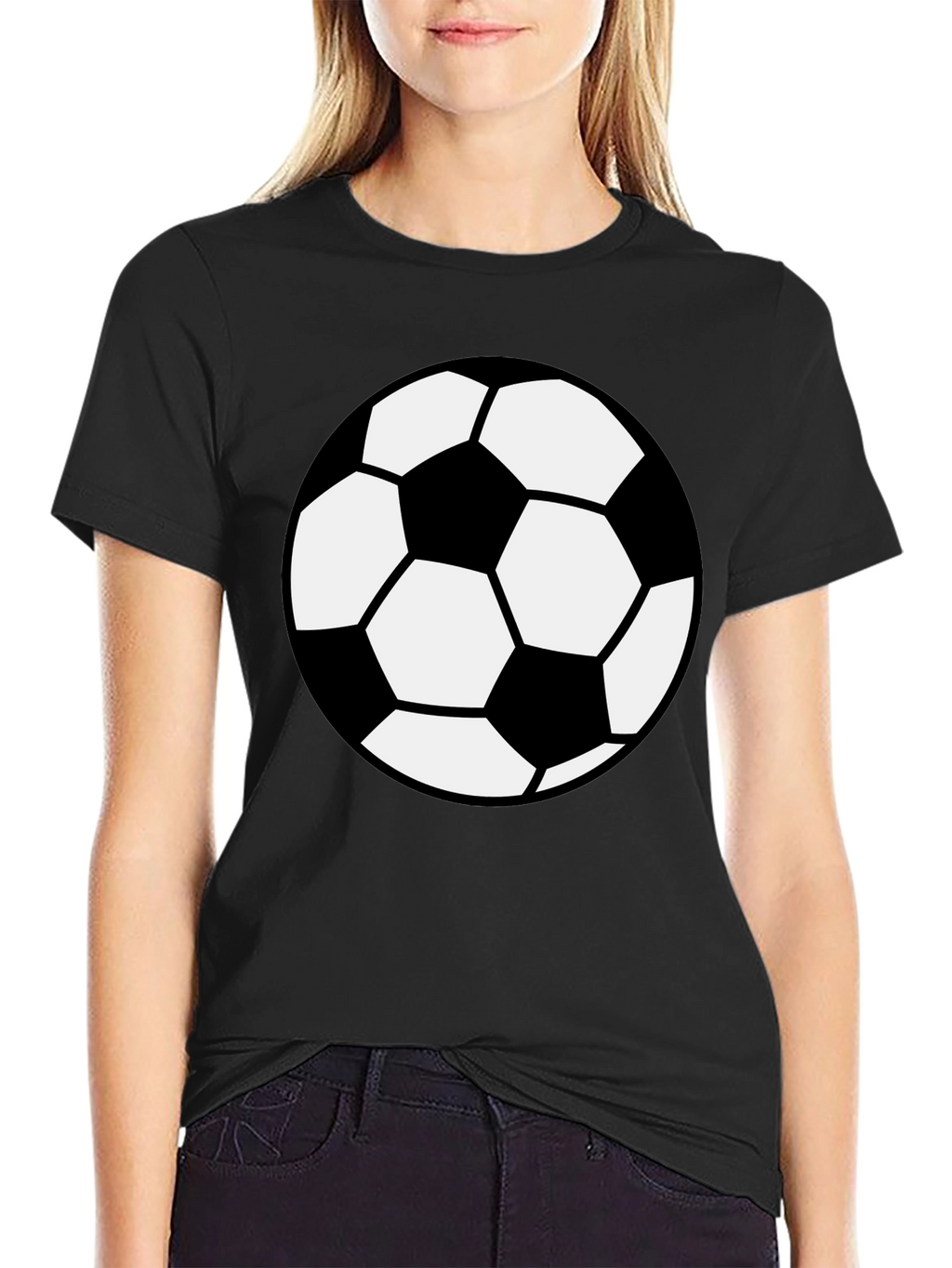 Soccer Ball Graphic T-Shirt - Black