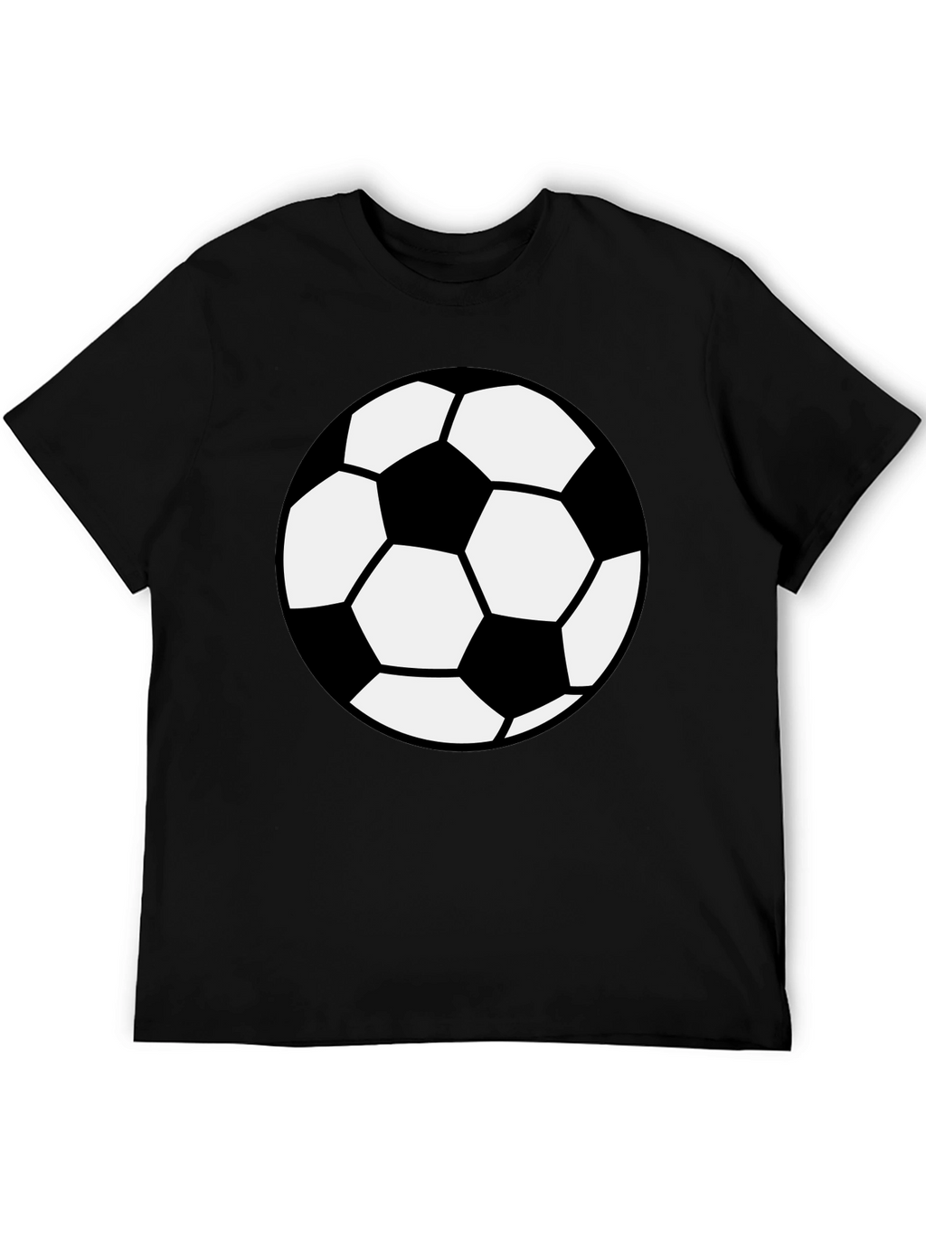 Soccer Ball Graphic T-Shirt - Black
