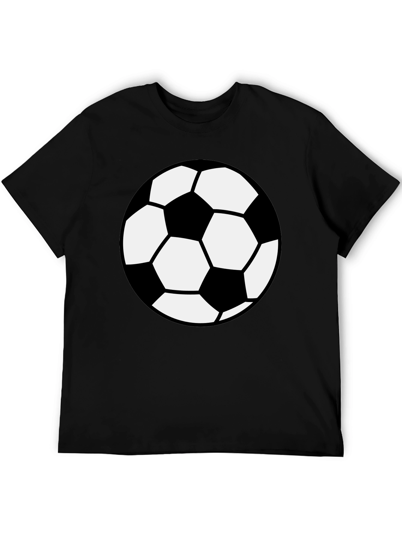 Soccer Ball Graphic T-Shirt - Black