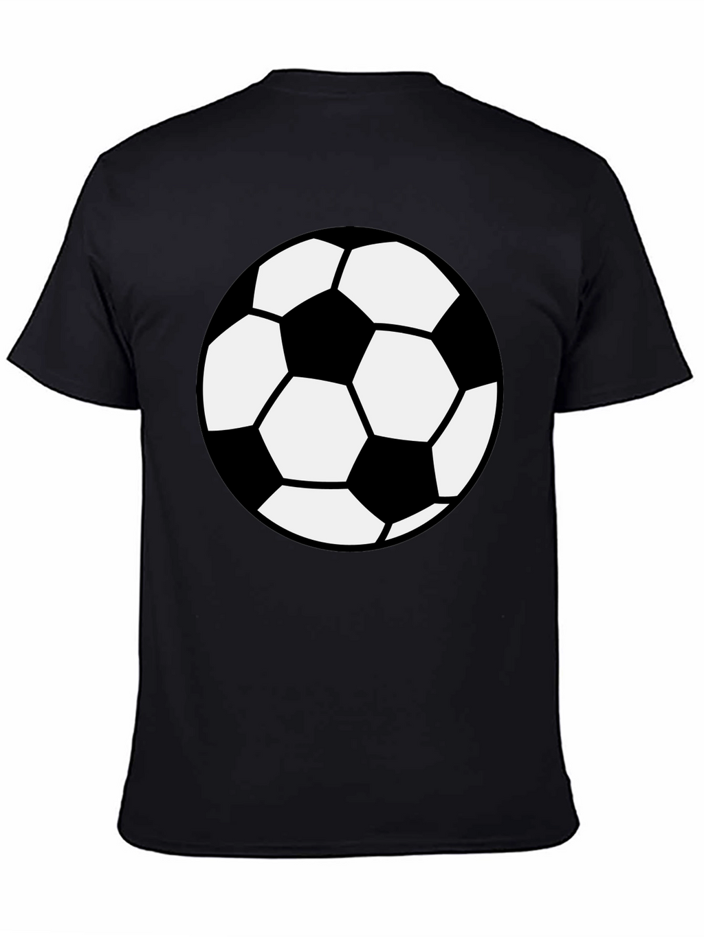 Soccer Ball Graphic T-Shirt - Black