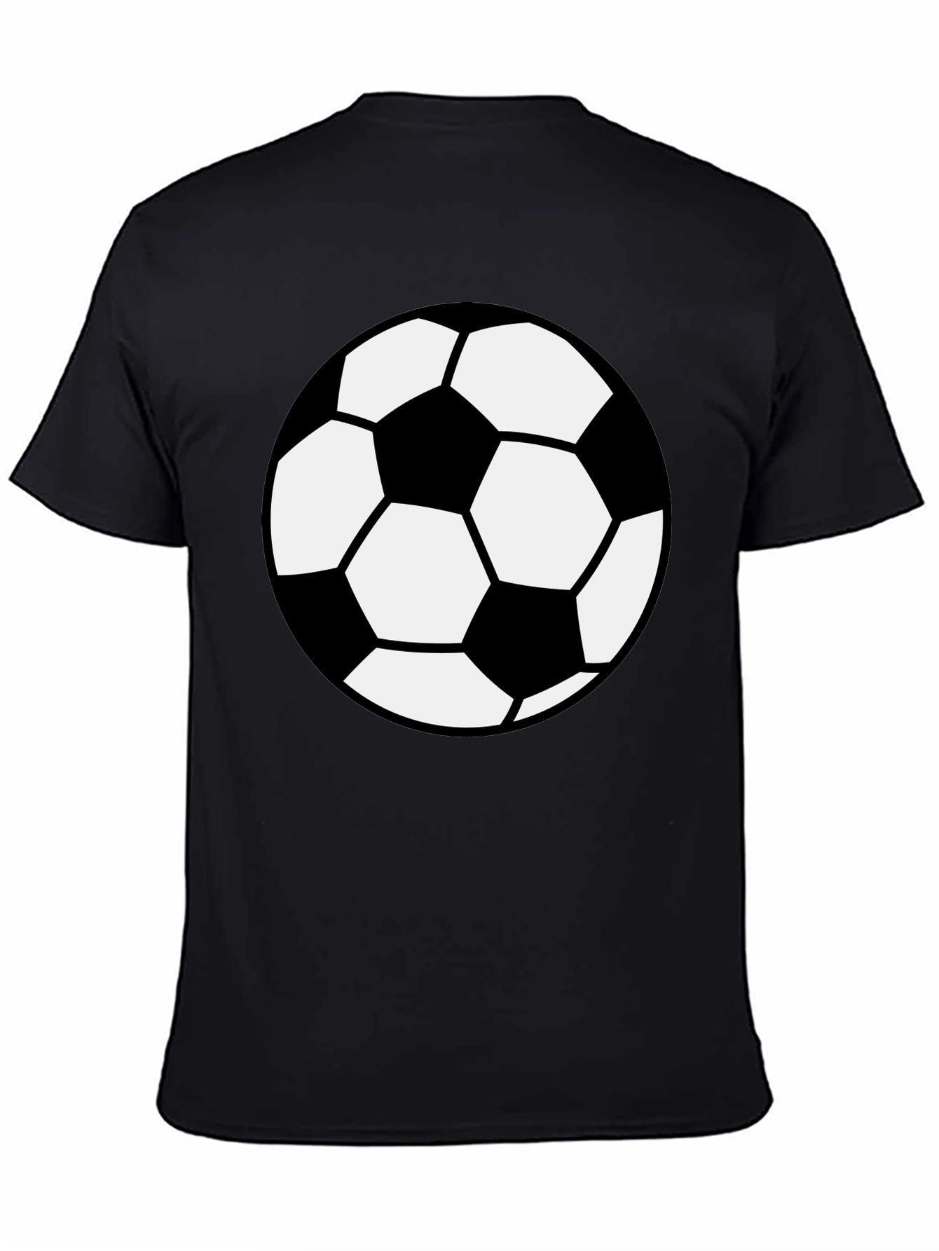 Soccer Ball Graphic T-Shirt - Black