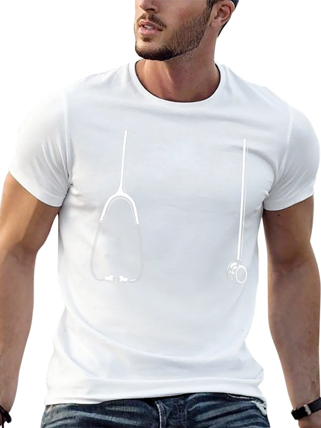 Stethoscope Graphic Tee - Medical Humor T-Shirt