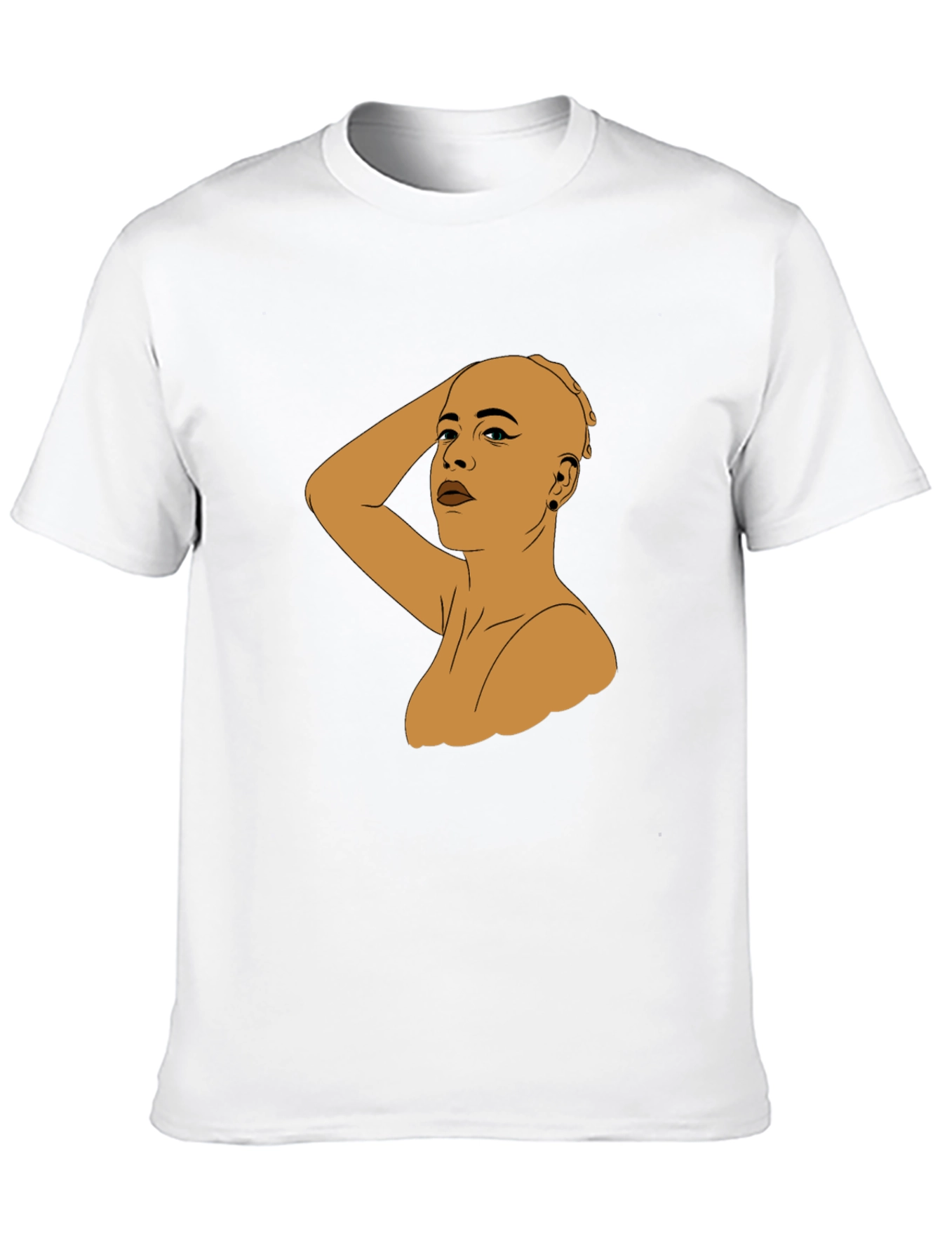Bald Woman Graphic Tee - Black Unisex T-Shirt