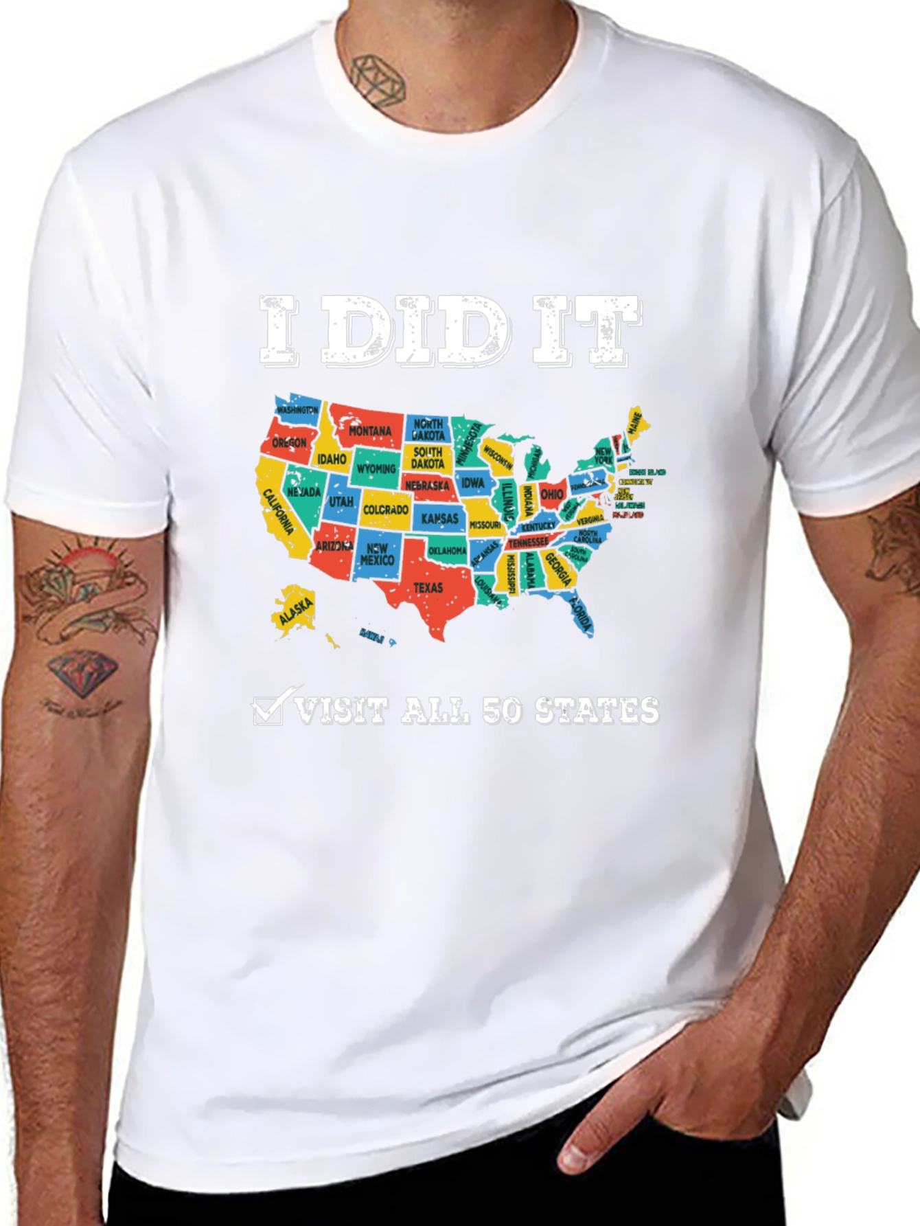 I Did It! USA Map States Visited T-Shirt