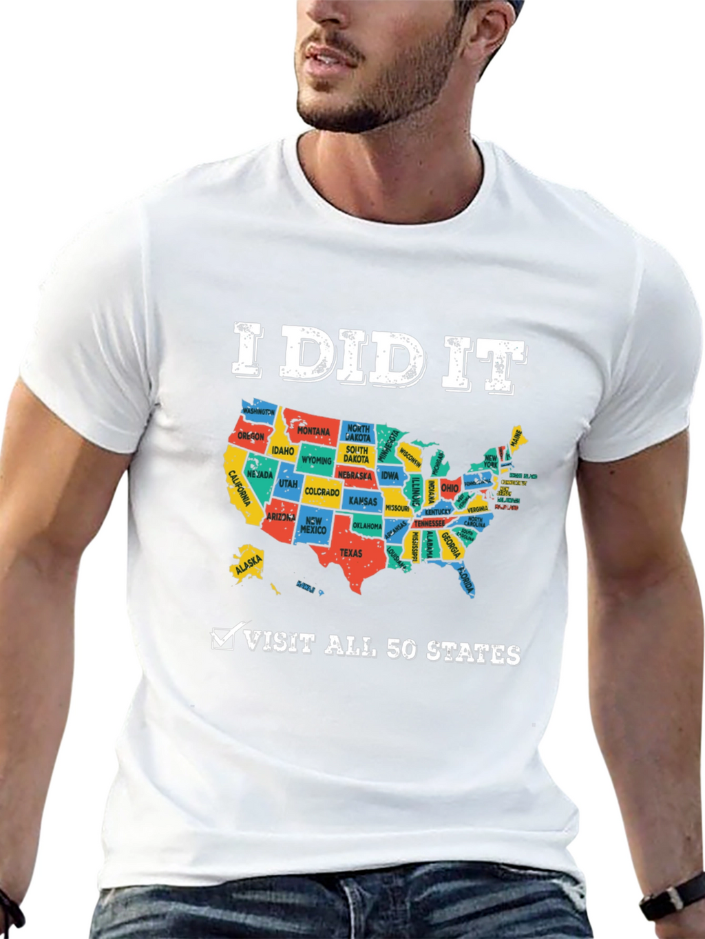 I Did It! USA Map States Visited T-Shirt