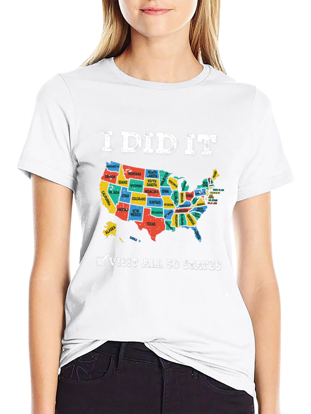 I Did It! USA Map States Visited T-Shirt
