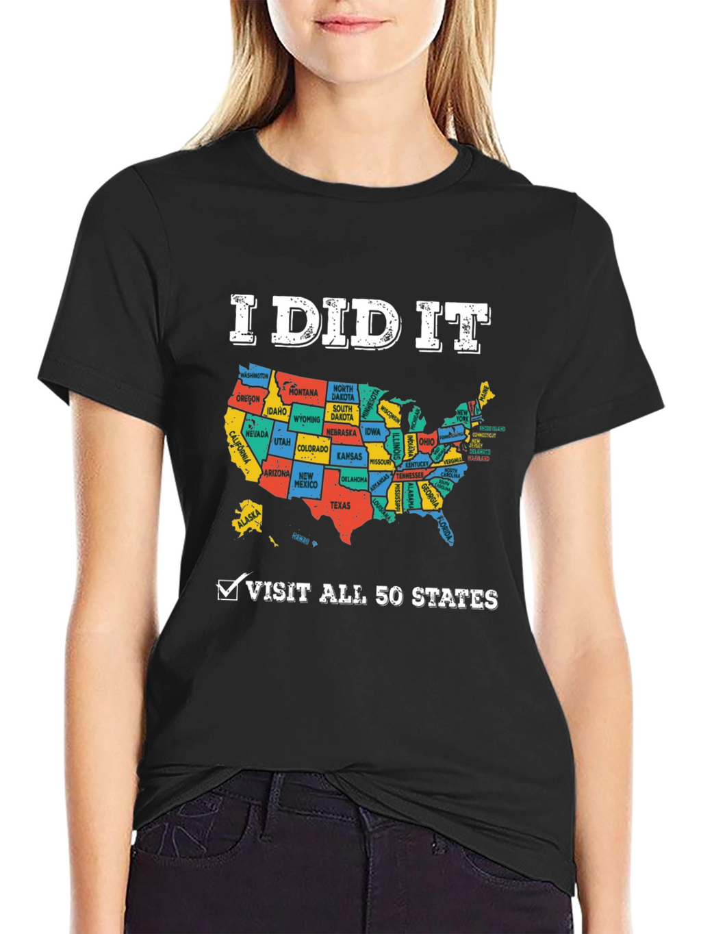 I Did It! USA Map States Visited T-Shirt