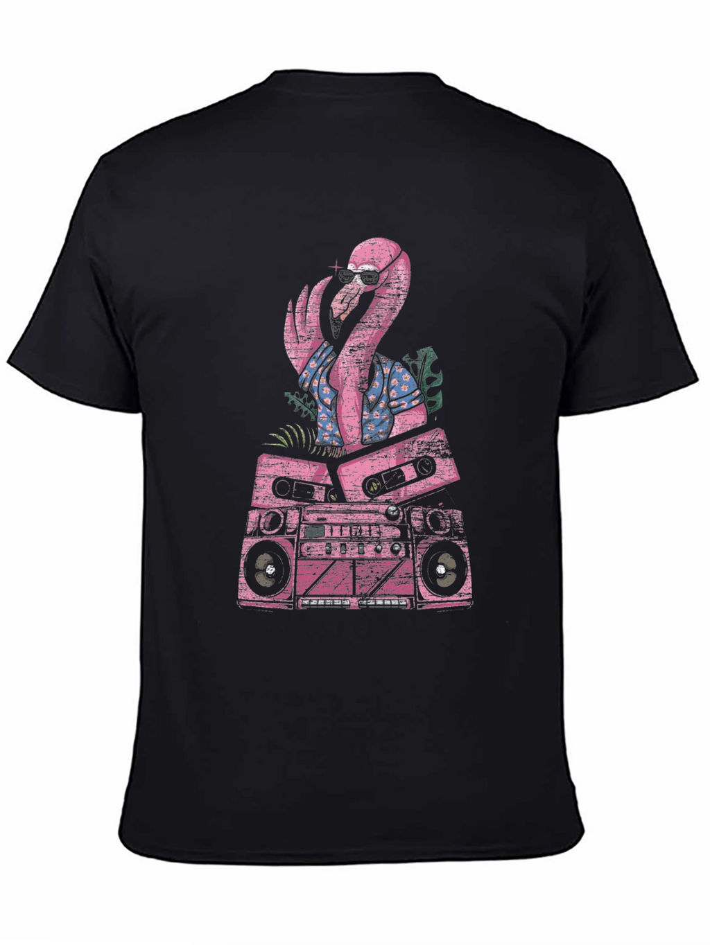 Retro Flamingo Boombox Graphic Tee