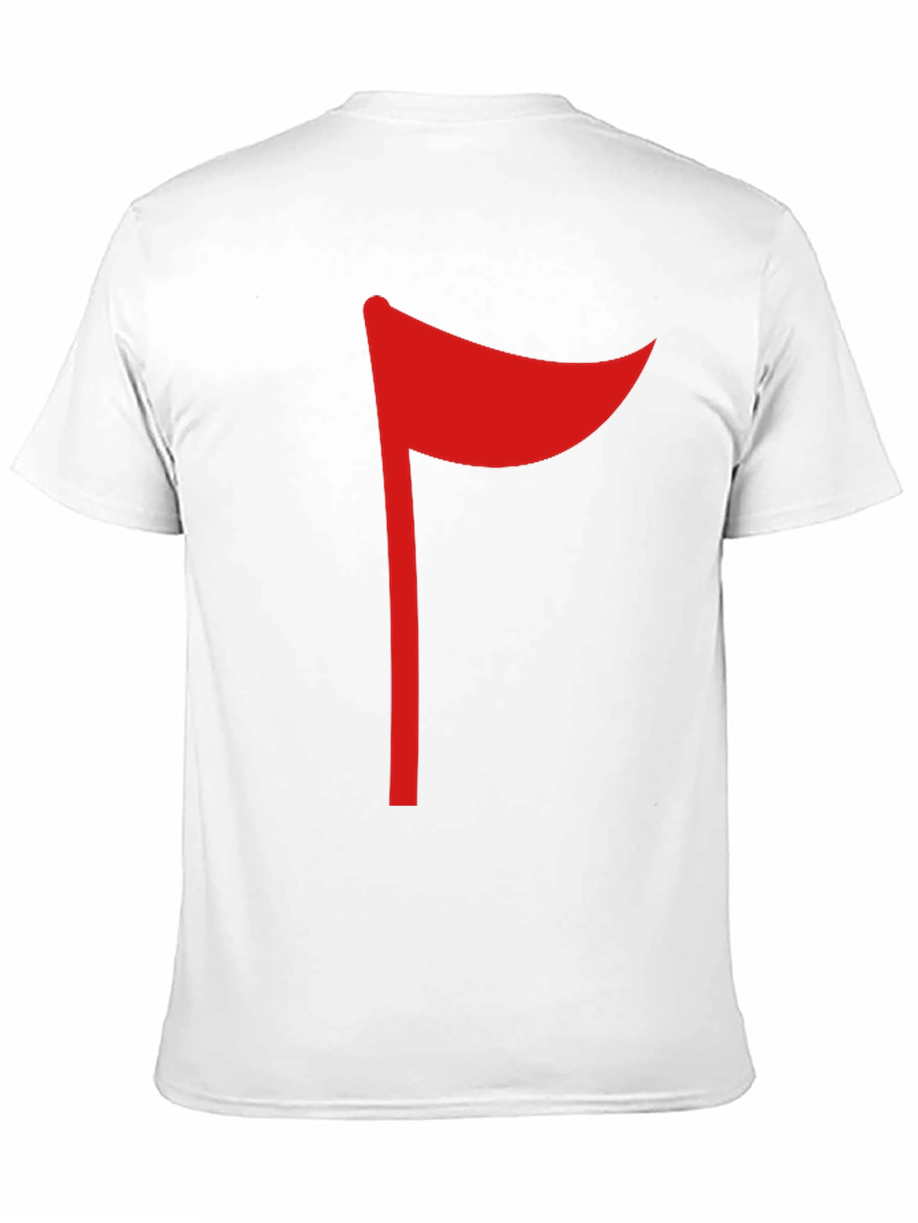 Red Flag Graphic Black T-Shirt Casual Tee