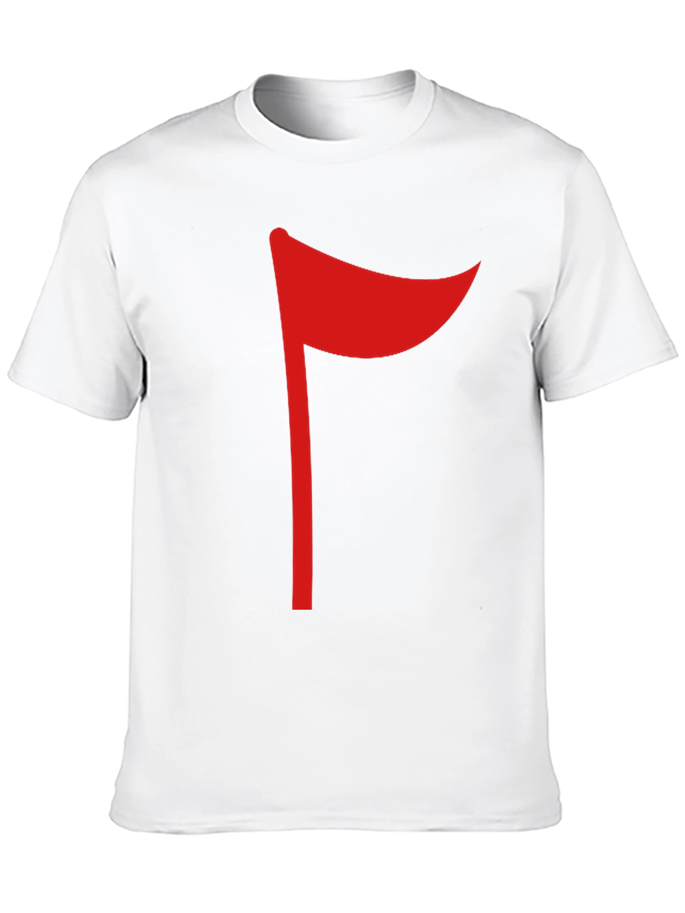 Red Flag Graphic Black T-Shirt Casual Tee