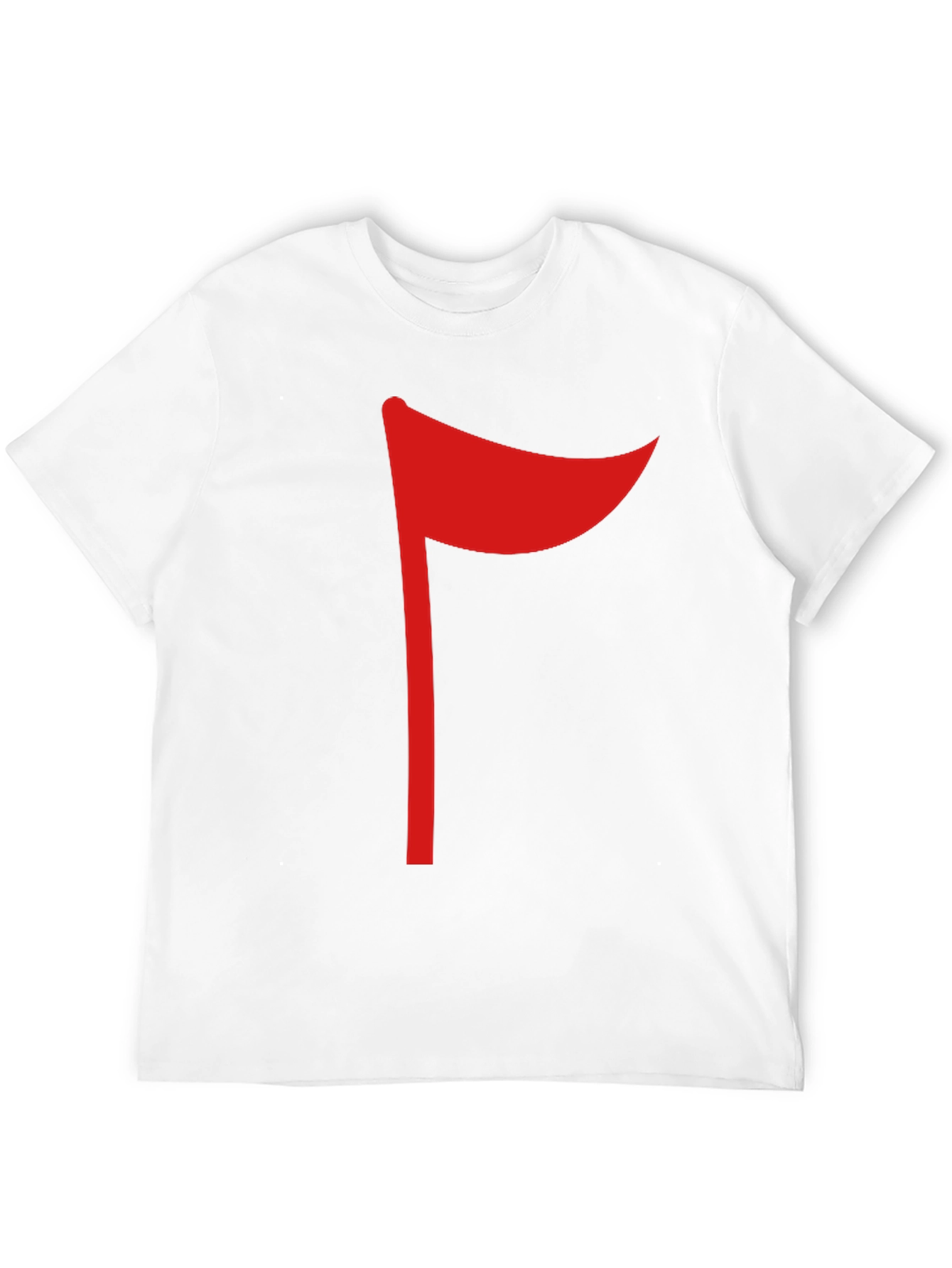 Red Flag Graphic Black T-Shirt Casual Tee