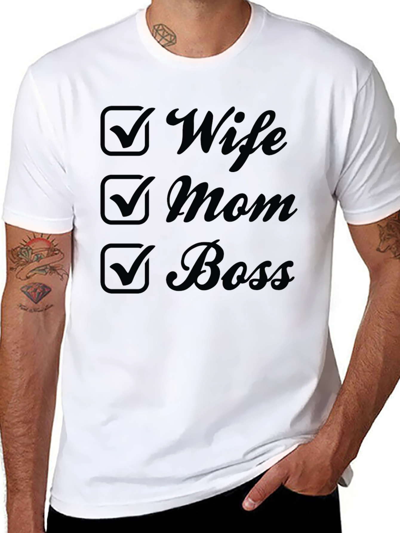 Wife Mom Boss Black T-Shirt