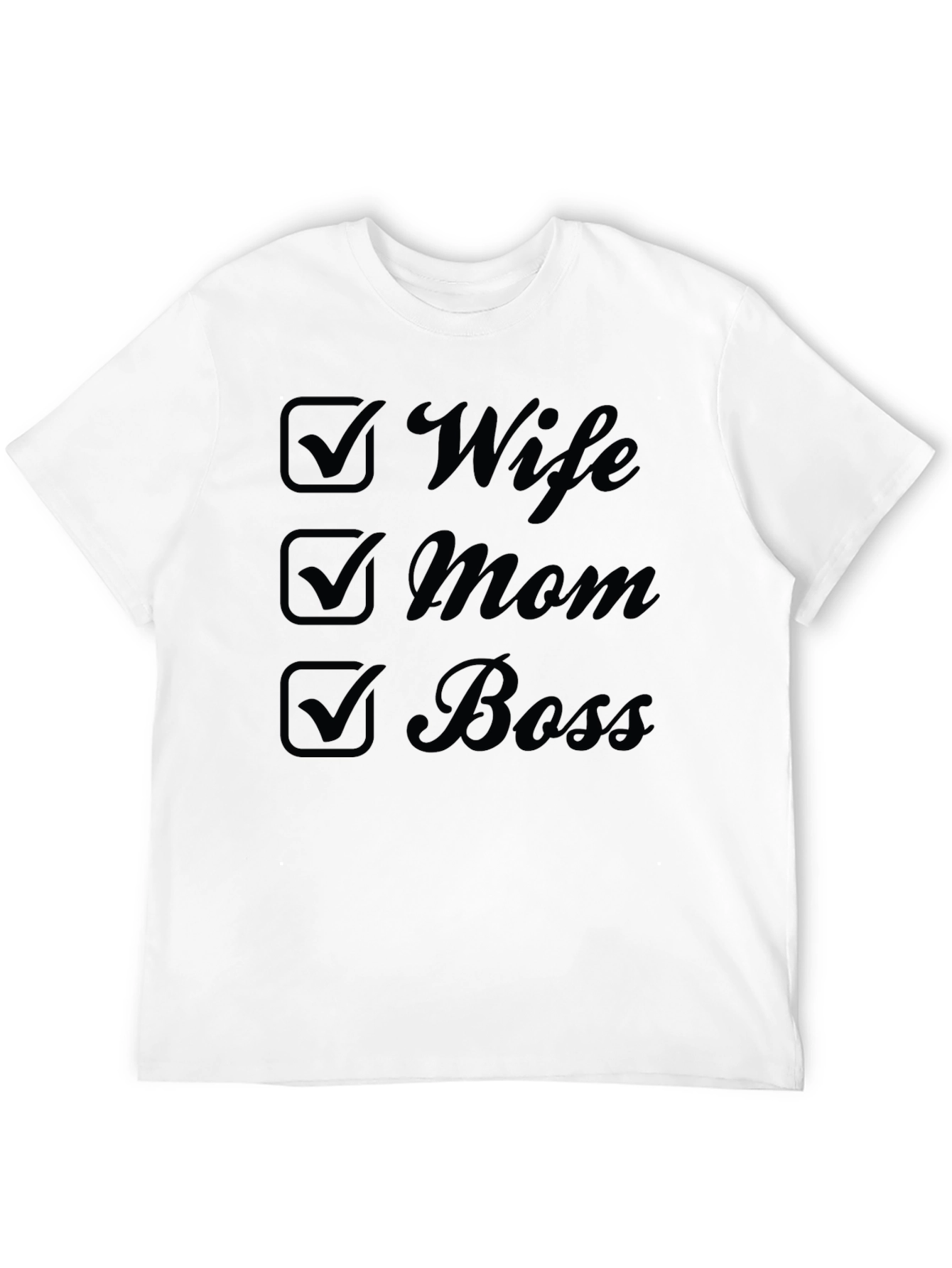 Wife Mom Boss Black T-Shirt
