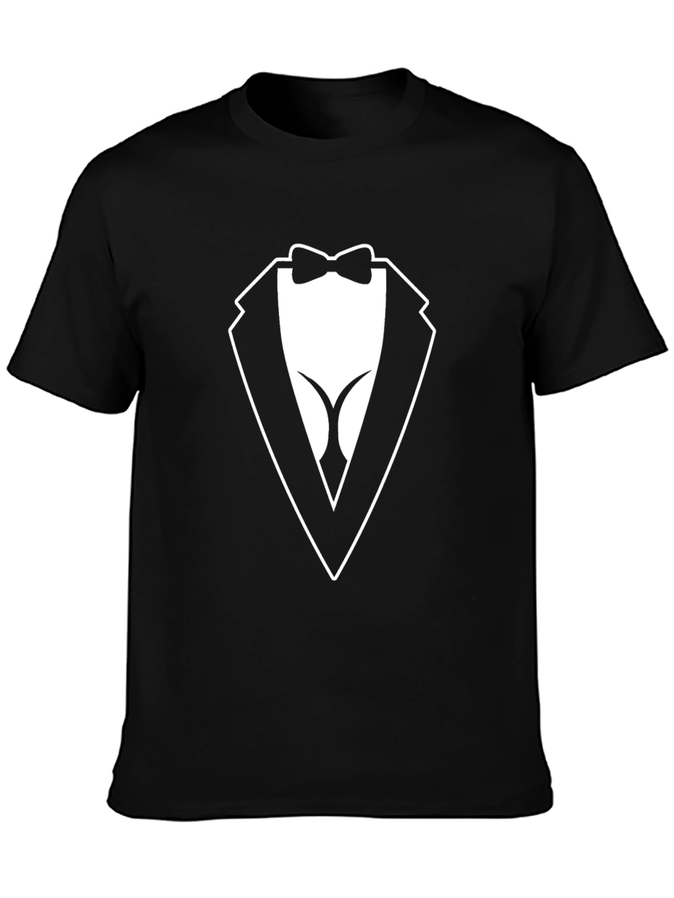 Novelty Tuxedo T-Shirt - Black Casual Wear