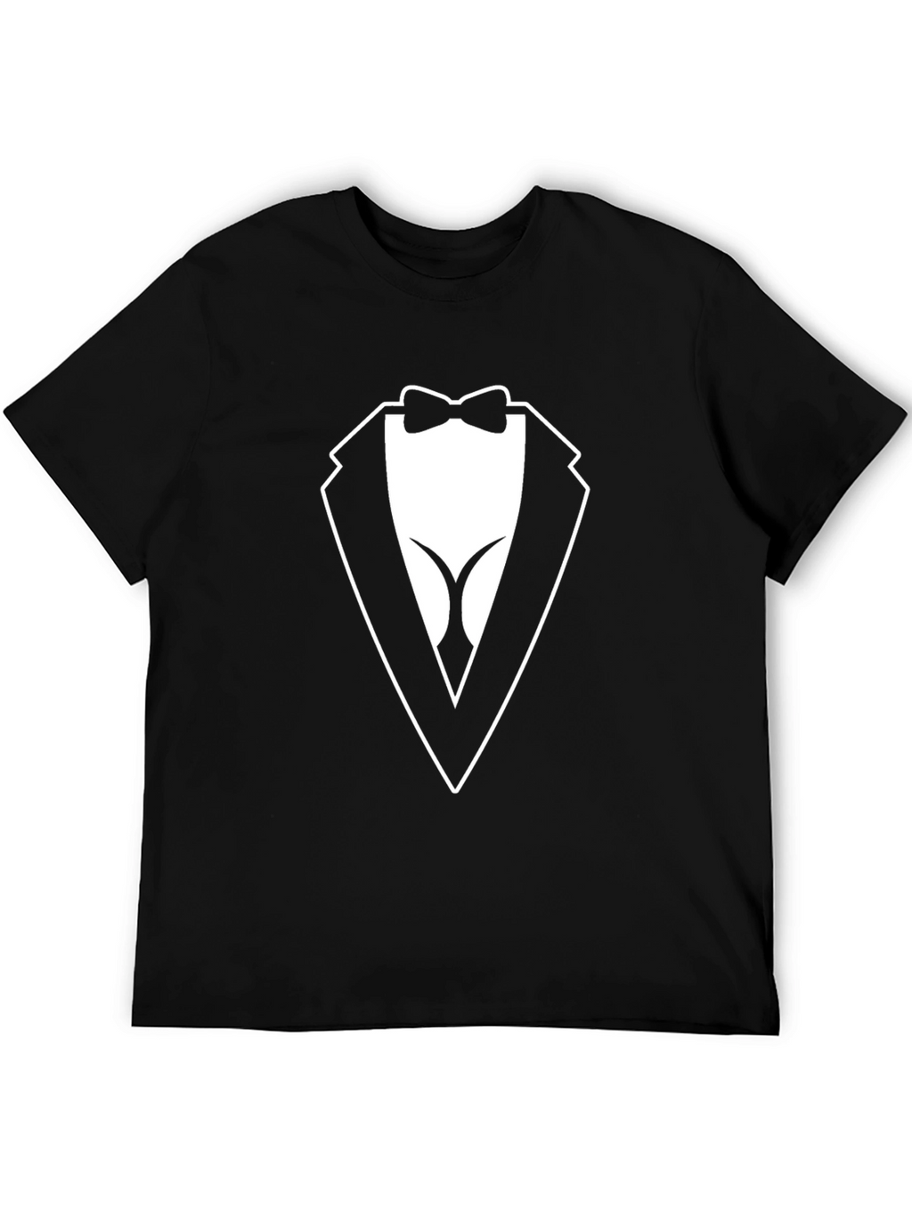 Novelty Tuxedo T-Shirt - Black Casual Wear