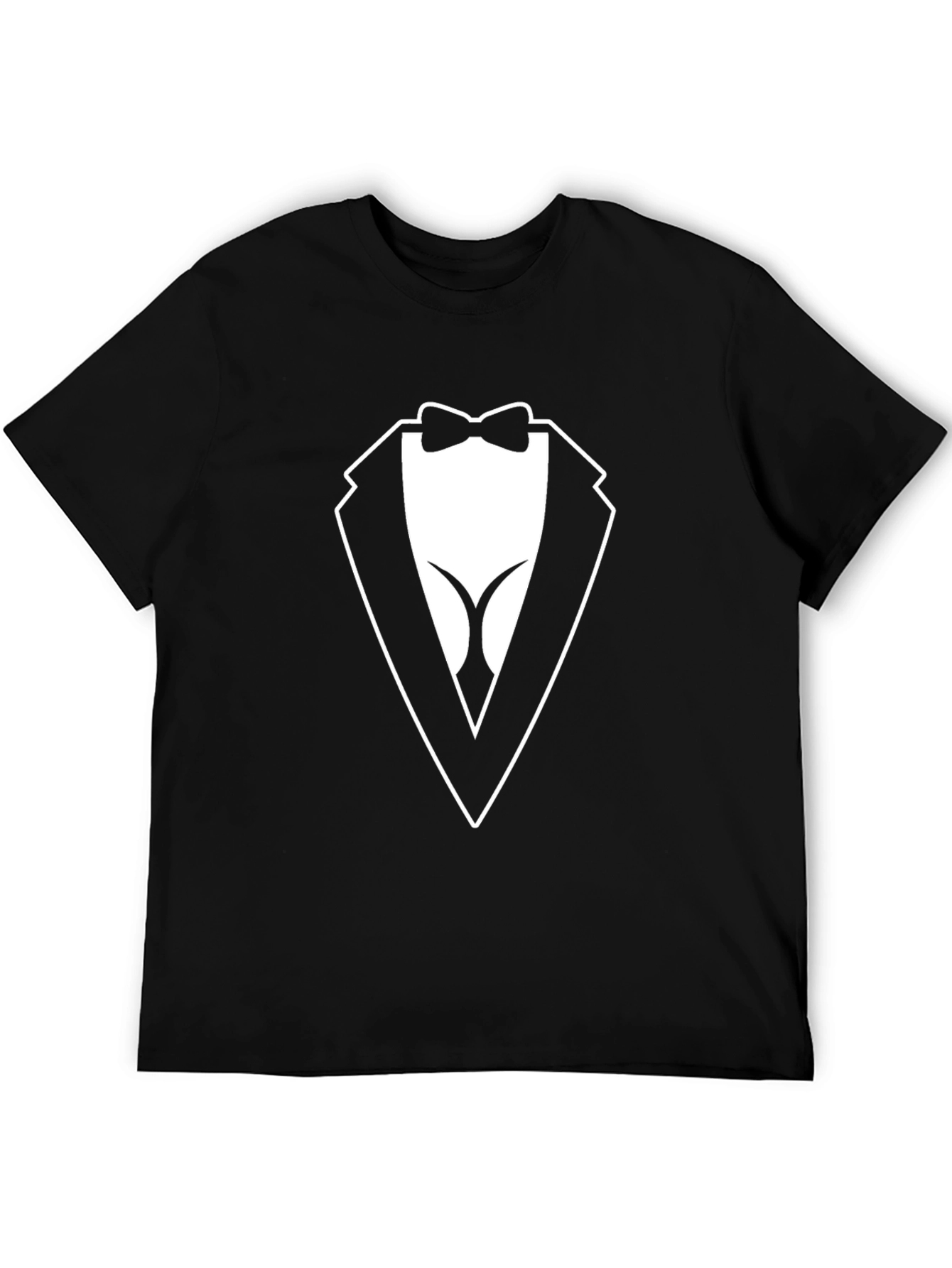 Novelty Tuxedo T-Shirt - Black Casual Wear