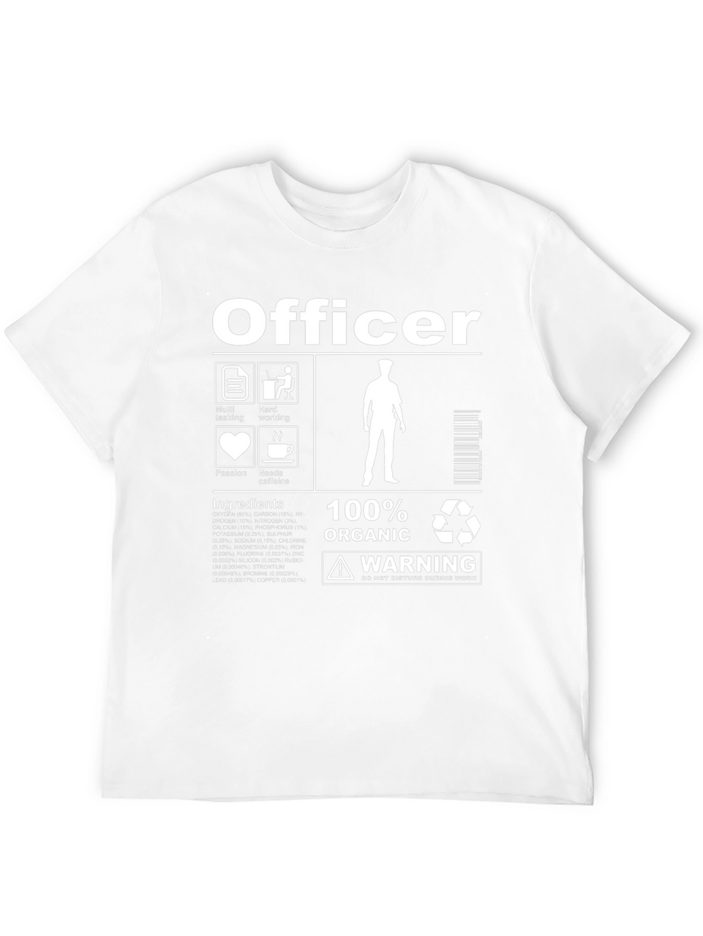 Humorous Officer Graphic Print Tee