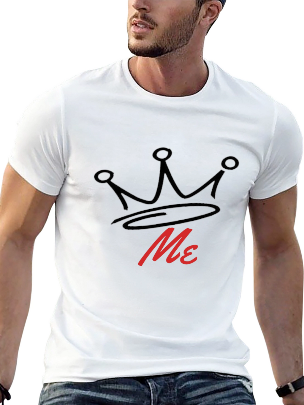 King Me Graphic Tee - Black Cotton T-Shirt