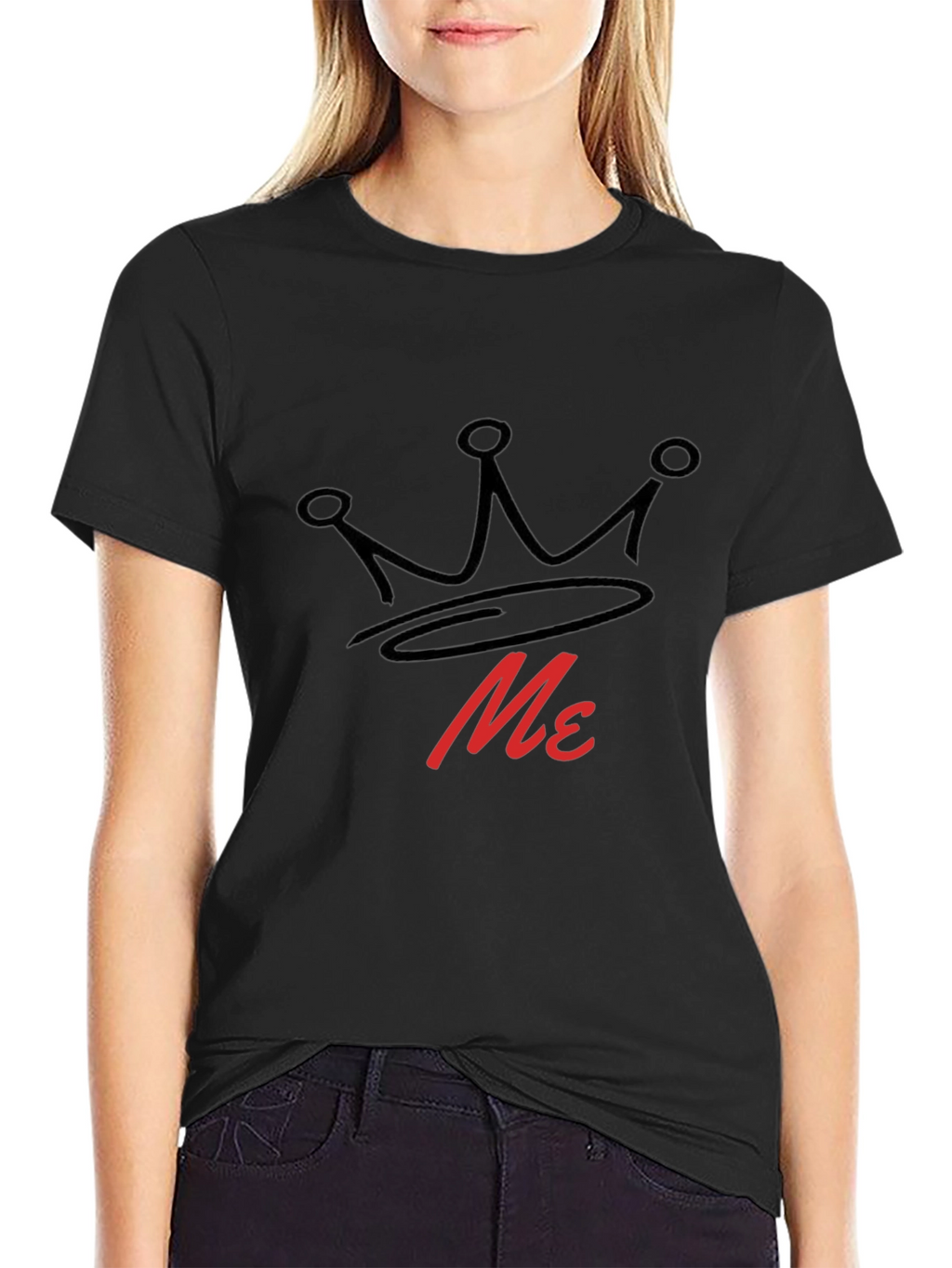 King Me Graphic Tee - Black Cotton T-Shirt
