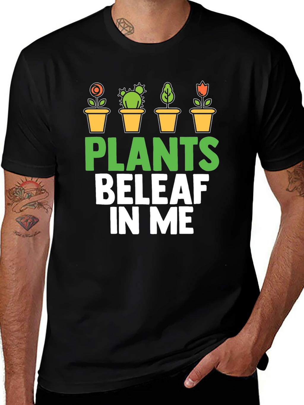 Plants BeleAF In Me T-Shirt - Gardener Gift