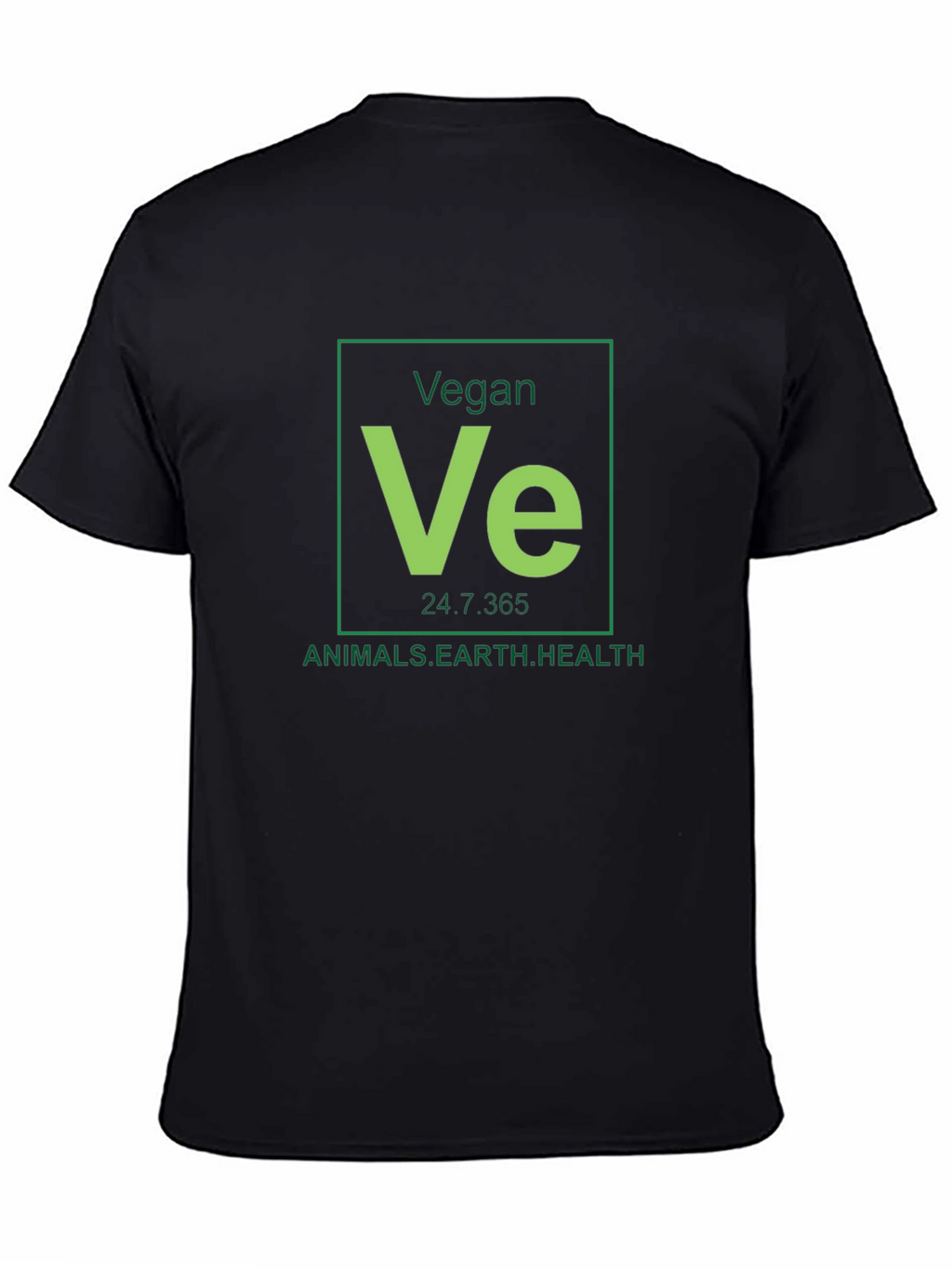 Vegan Periodic Table Black T-Shirt