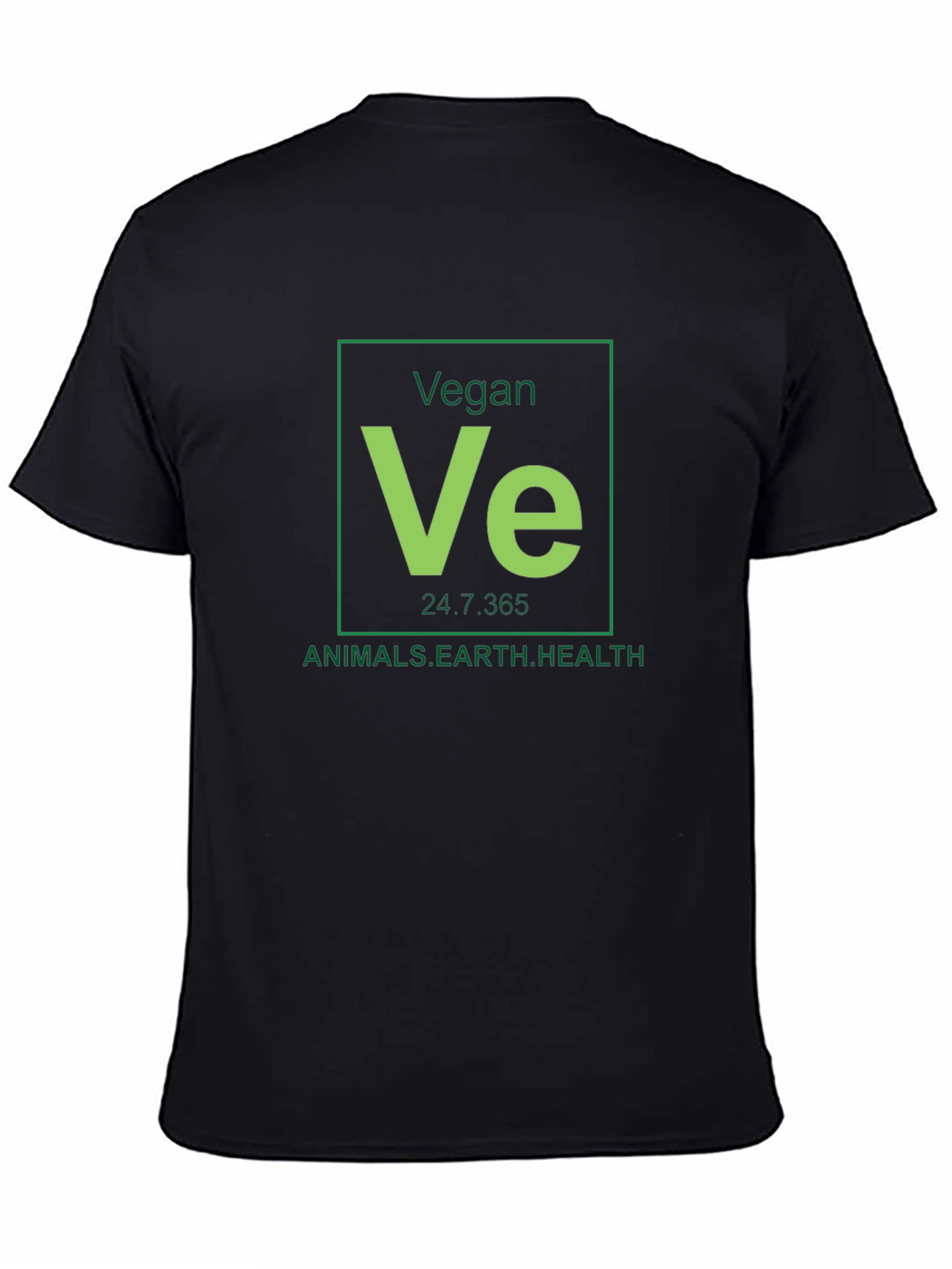 Vegan Periodic Table Black T-Shirt