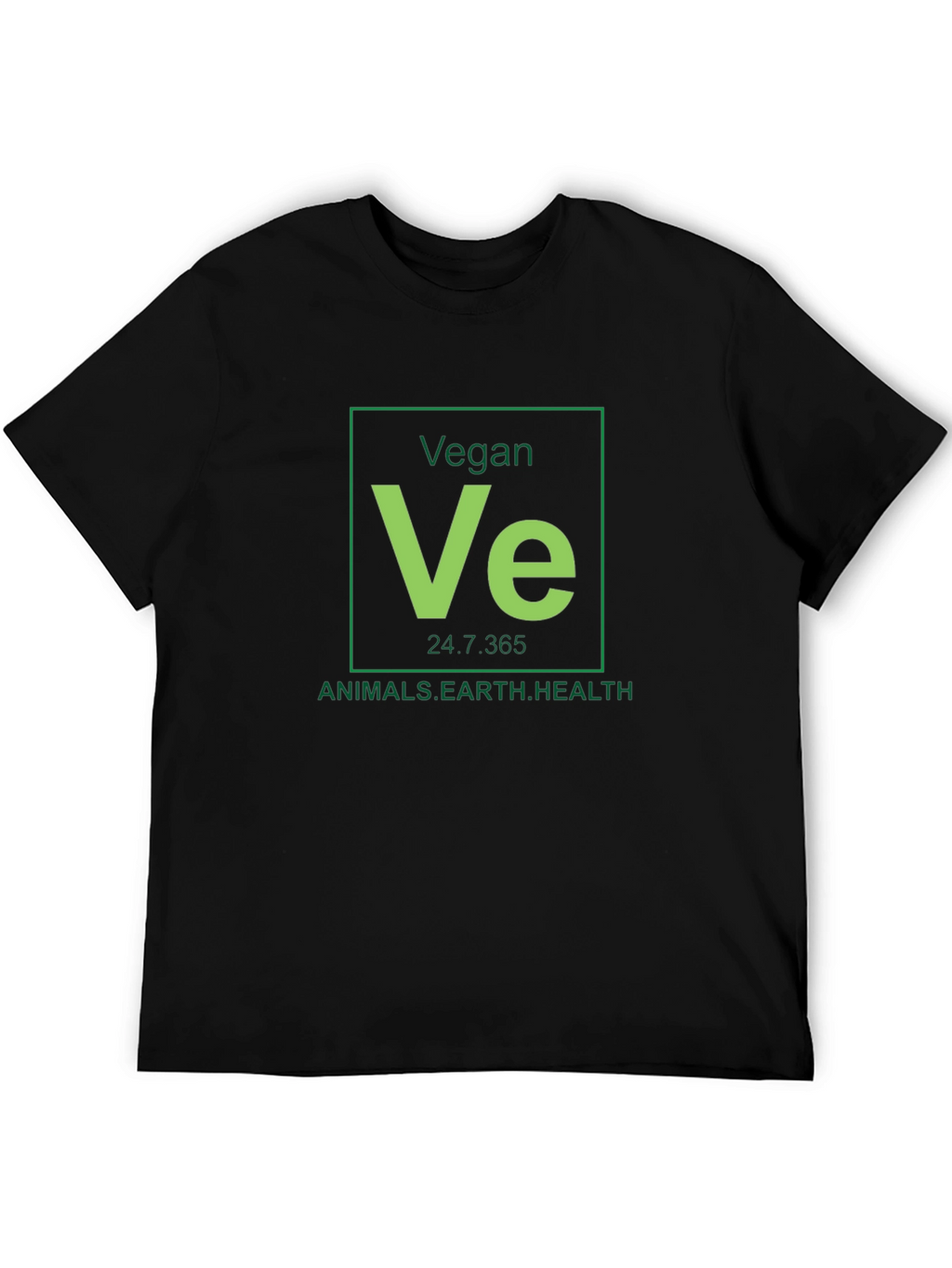 Vegan Periodic Table Black T-Shirt