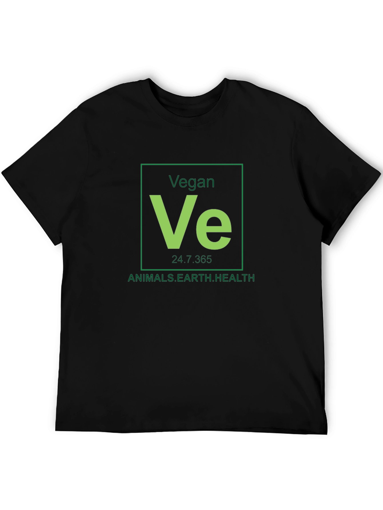 Vegan Periodic Table Black T-Shirt