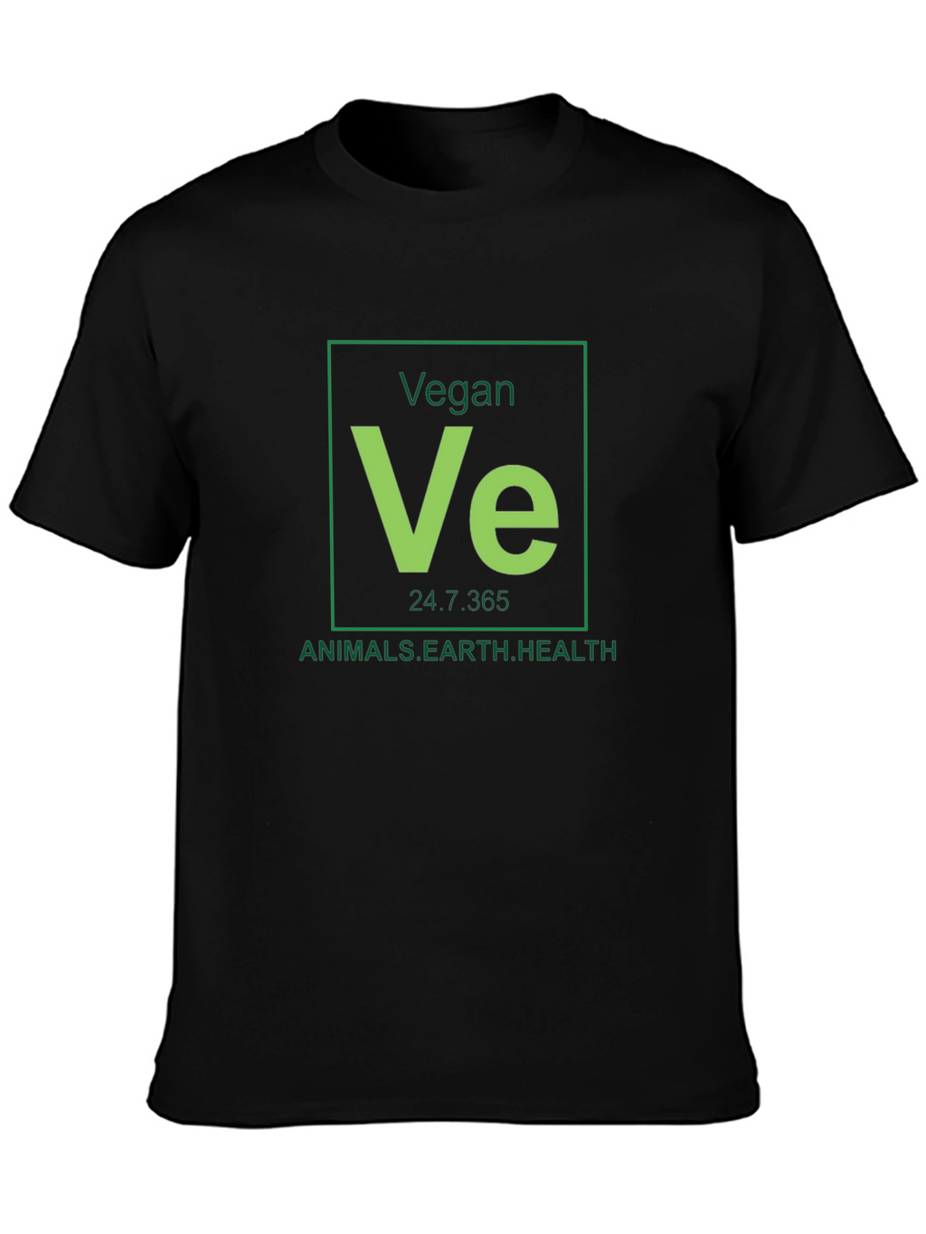 Vegan Periodic Table Black T-Shirt
